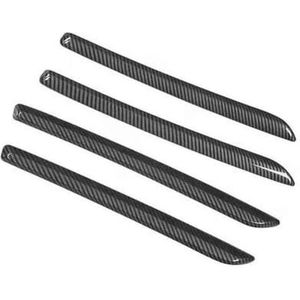 Voor Audi A3 S3 RS3 2014-2018 Auto LHD Middenconsole Deurpaneel Koolstofvezel Afwerking ABS Interieurlijsten Afdeklijsten Interieur Van De Auto(Zwart,4PCS Car Door)