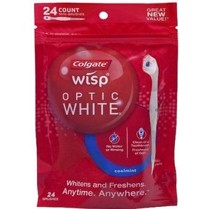 Colgate Wisp Draagbaar Mini-Borstel Optisch Wit, Coolmint, 24 Count
