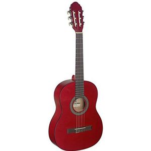Stagg C430 3/4 grootte naam klassieke gitaar - zwart 3/4 rood