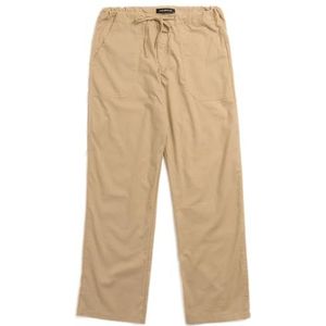 Casual broek for heren, los met zak, veters, rechte pasvorm, linnen broek, ritssluiting, comfortabele lange broek (Color : Khaki, 32-33, 3435, 36-37, 38-39, 40-41, 42-43, 44-45, 46-47 : 2XL)