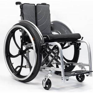 NRNQMTFZ Opvouwbare rolstoel, superlicht, met aluminium frame, sportrolstoel voor alle gebieden, uitnemen met één knop, eenvoudig transport, handmatige rem (A), breedte zitting: 38 cm