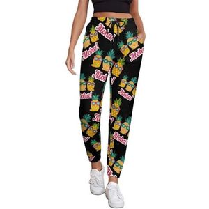 Leuke Aloha Ananas Joggingbroek Voor Vrouwen Hoge Taille Joggers Casual Lounge Broek Met Zakken Voor Workout Running