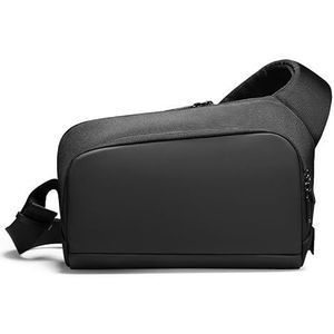 Premium zwarte waterdichte CrossBag persoonlijkheid heren magnetische messengertas lichtgewicht minimalistische sling schoudertas