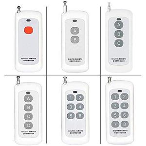 Afstandsbediening zender voor afstandsbediening, 1/2/3/4/6/8 knop, bereik 20-200 m, afstandsbediening, handzender (4 knoppen)