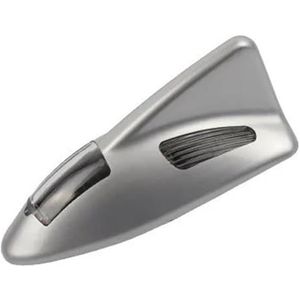 Audio- & videoantennes voor auto Auto haaienvinantenne Zonne-dak met anti-achteruitrijwaarschuwingslicht Accessoires - Geschikt voor alle auto's Autoradio Antenne(Silver)