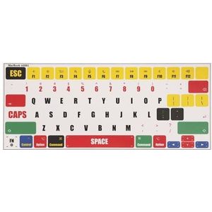 kwmobile QWERTY US toetsenbord stickers compatibel met Apple MacBook Air 13.6 M2 (A2681) Touch ID model - Keyboard stickers in meerkleurig