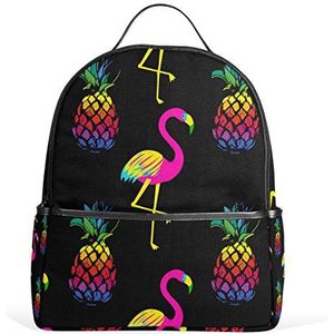 Mijn dagelijkse kleurrijke Flamingo ananas rugzak voor jongens meisjes school boekentas