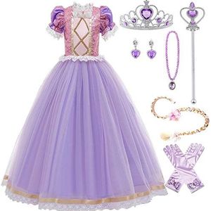 EMIN Prinses Rapunzel Meisjes Verjaardag Feestjurk Kerstmis Kostuum Meisjes Prinses Rapunzel Kostuums Fancy Jurken