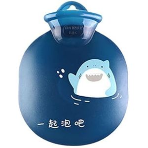 Warmwaterkruik 350 ml warmwaterflessen draagbare duurzame cartoon herbruikbare warmwaterzak warmwaterzak (blauw)