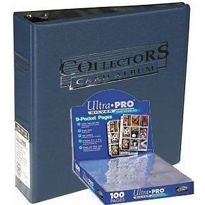 Ultra Pro 3-Ring Collectors Album Blue + 100 9-Pocket Silver Pages - Magic: The Gathering - Yu-Gi-Oh!