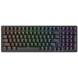 K3 Mechanische Gaming Toetsenborden, Rood/Groen Schakelaar RGB Backlight Bedraad Type-C Gepersonaliseerde Keycap 100 Toetsen Computertoetsenbord (Blauwe Schakelaar Zwarte Versie)
