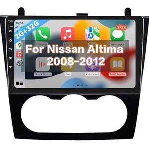 Android 14 Autoradio 9 inch touchscreen voor Nissan Altima Teana 2008-2012 Autoradio Navigatie met Carplay met GPS navigatie Bluetooth FM USB Steering Wheel Control(X7 6G+128G)