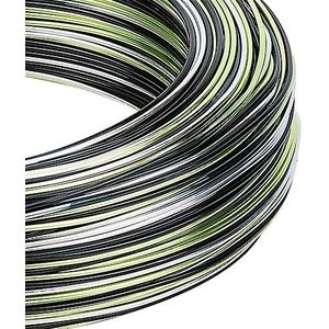 met dunne metalen draad, aluminium draad 1 mm 93,6 m buigbare metalen draad met opbergdoos for sieraden kralen ambachtelijke project (kleur: goud bruin rood) (Color : Silver Black Green, Size : -)