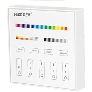 LGIDTECH B4 Miboxer draadloze 2.4G RF 4-zone wandgemonteerde Smart Panel-afstandsbediening, werken met Milight RGB CCT LED-lamp FUT014 FUT105,Spotlight,downlight,schijnwerper,stripcontroller LS2 WL5