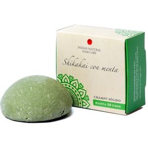 Shikakai met munt - natuurlijke vaste shampoo - INDIAN NATURAL HAIR CARE - 60 g