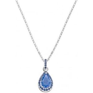 Silver Amen CLCRGBBLBLZ Women's Blue Drop Pendant Necklace