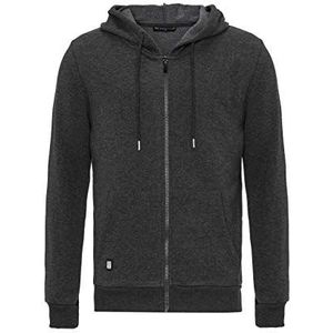 Redbridge Heren sweatjack met capuchon Zip Hoodie met ritssluiting Premium Basic, donkergrijs, M