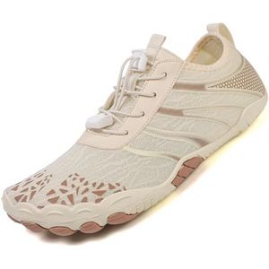 Geaard Barefoot Schoenen Schoenen Schoenen voor Vrouwen Mannen, Comfortabele Ademende Waterschoenen, Antislip Strand Outdoor Running Sneakers, A826 Beige, 42 EU