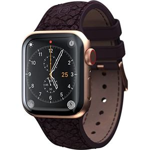 Njord byELEMENTS Salmon Leather geschikt voor Apple Watch 44/45mm/Ultra Smartwatchbandje - Paars