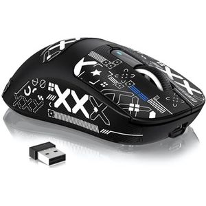 VGN GAMEPOWER x Attack Shark X3MAX PAW3950 Draadloze gamingmuis Superlight, 42000DPI, 49 g ultralichte muis, optische schakelaar, 2,4 G/BT/bekabeld, tot 200 uur accu, G502, PC/Mac, zwart