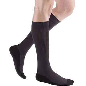 medi mediven active Compressiekousen | Compressie-kniekousen met hielversterking | KKL 2 | antraciet | Maat: III | Gesl. Kant | Kort, grijs (houtskool)