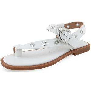 Aerosoles Cedar platte sandaal voor dames, Puur wit, 38.5 EU