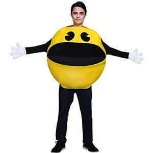 Funidelia | Pac-Man kostuum OFFICIËLE voor vrouwen en mannen Kostuum voor Volwassenen, Accessoire verkleedkleding en rekwisieten voor Halloween, carnaval & feesten - One Size - Geel