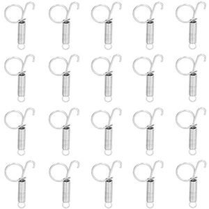 20PCS Kooi Deur Bevestigingsplaat Metalen Vinger Lente Lock Haak Multifunctionele Kooi Deur Lente Haak Gebruikt om Konijn Huisdier Kooi Deur Farm(Groot)