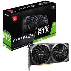 MSI Gaming GeForce RTX 3050 8 GB GDRR6 128-bit HDMI/DP PCIe 4 Torx Twin Fans Ampere OC grafische kaart (RTX 3050 Ventus 2X 8G OC)