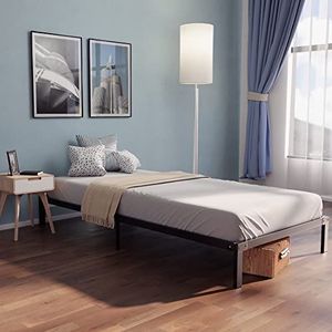 Dreamzie Bedframe 80x200 cm met Lattenbodem - Dreamzie Bedframe voor 1 Persoon met Poten - Hoogte van 35 cm - Stevige Structuur, Eenvoudige Montage en Opbergruimte