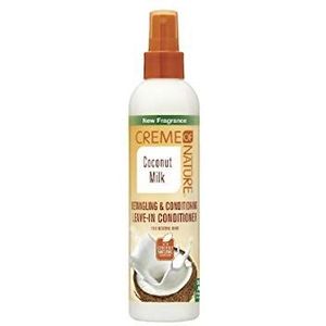 Creme of Nature, CNI, leave-in behandeling op basis van kokosmelk, ontwarrend en revitaliserend voor alle haartypes, formule verrijkt met voedende en beschermende kokosolie (250ml)