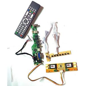 Voor LM215WF1-TLA1/TLB1 LVDS 4CCFL 30Pin toetsenbord+afstandsbediening+omvormer HDMI VGA USB AV RF LCD panel monitor T.V53 drive card board Kit (LM215WF1-TLA1)