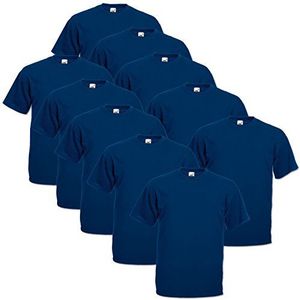 Fruit of the Loom T-shirts in vele kleuren, maat S-5XL, verpakking van 10 stuks, Donkerblauw, L