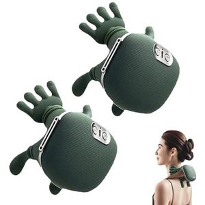 Siaasoo Massage Master for Shoulder, Neck, Lower Abdominal, Shiatsu Back and Neck Massager for Pain Relief Deep Tissue, Electric Kneading Massage Pillow, Gifts for Women, Men, Mom and Dad(2pcs)