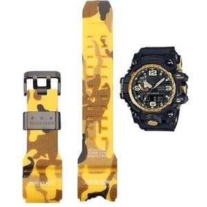 Camouflage Hars Band Geschikt Fit for Casio G-SHOCK GWG-1000 Mudmaster heren Vervanging Band Achteraf Horloge Accessoires (Color : GWG-Camo Yellow-B, Size : GWG1000)