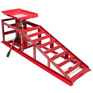 Wiltec hydraulische oprijbok met krik autobrug 2000kg hoogte verstelbaar, bandbreedte tot 225mm