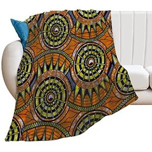 Afrikaanse Ankara Patroon 3 Zachte Fleece Gooi Deken voor Bed Sofa Gezellige Decoratieve Dekens Winter 127 cm x 152 cm