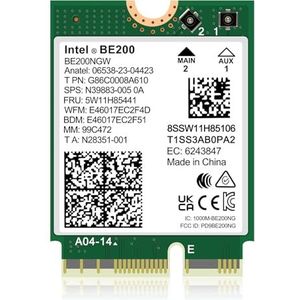 NICGIGA WiFi 7 Wireless Card Intel BE200 NGW, Bluetooth 5.4, 5800Mbps M.2/NGFF Network Support Windows 10/11 (64bit), Linux, Not Support AMD. Ideal for WiFi7/WiFi6E/WiFi6/WiFi5 Router and Wireless AP