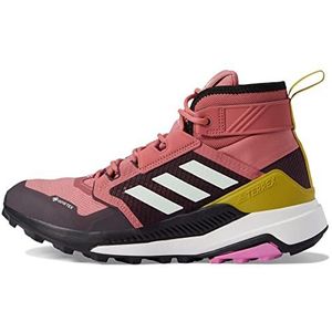 adidas Women's Terrex Trailmaker Mid GTX Trail Running Shoe, Wonder Red/Linen Green/Shadow Maroon, 10
