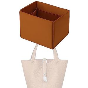 XYJG Silk Bag Organiser Insert Fits Hermes Picotin 18/22, Luxury Handbag Organiser &Tote Shaper Insert (PC18, Gold)