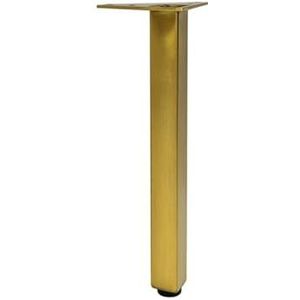 MIKFOL Badkamer kast steun benen roestvrij staal geborsteld goud dressoir benen tv-kast bank poten vierkante hardware poten salontafel poten (kleur: geborsteld goud hoogte 25 cm)