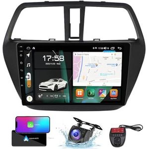 Android 13 Dubbel DIN autoradio voor Suzuki SX4 2 S-Cross 2012-2016-GPS Navi | Gratis achteruitrijcamera| 9 inch Scherm met Carplay Android Auto/FM RDS DAB/Bluetooth/SWC/DSP Stereo(NF-4)