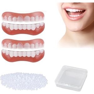 Brigtviee - Kunstgebit - 2 Paar Instant Tandenbleeksets - Tijdelijke Prothesen - Kunstbeugels