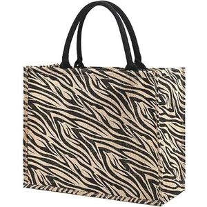 Norsenvia Jute tas met ritssluiting, grote shopper, jute tas, strandtas, waterdicht, boodschappentassen, opvouwbare handtas, geschenktas, Zoals te zien is op de titelpagina