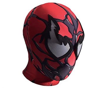 Kids Spiderman Cosplay Masker Slaughter Venom Hoofddeksel Fancy Dress Head Covering Movie Performance Accessoires Prop voor Carnaval Halloween,Red-Kids