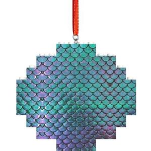 Zeemeermin Teal Fish Spannende Diamant Bouwsteen Puzzel-Engaging,Stress-verlichtende leuke puzzel