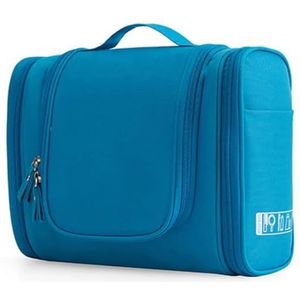 Make-up Tas Waterdichte Nylon Reizen Organizer Tas Unisex Vrouwen Cosmetische Tas Opknoping Reizen Make-up Tassen Wassen Toilettas Opbergzakken Make Up Tas, Blauw, Eén maat