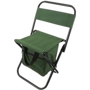 YXINAER Camping Kruk Outdoor Vouwstoel Opbergtas Draagbare Vissen Camping Picknick Rugleuning Groene Stoelen Ultra Licht Metalen Strandstoel