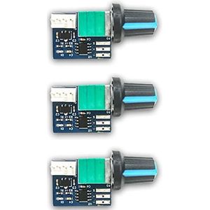Bassulouda 3 stuks computerbehuizing ventilator Governor PWM Speed Controller 12 V Single Way 4 Pin Low-Power Silent Fan Governor Controller