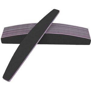 Red Ember Professionele nagelvijlen | 10 stuks dubbelzijdig nagelvijl | nagelstylingtools voor natuurlijke, gel-, acrylnagels, manicure- en pedicure-accessoires, grof tot fijn (zwart, korrel 100/180)